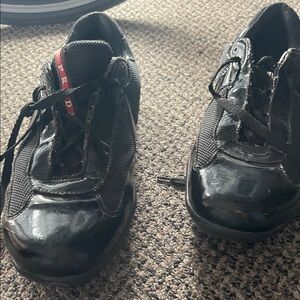 Prada Black Patent Leather Sneakers